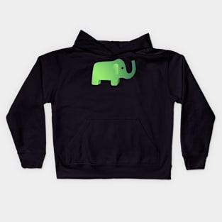 Cute Green Elephant Kids Hoodie